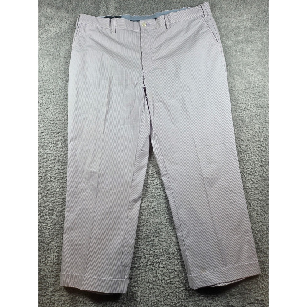 Polo Ralph Lauren Pants 40/32 Purple Seersucker Stripe Mens Classic‎ Fit Cuffed